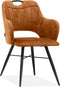 MX Sofa Eetkamerstoel Jewel Goldy Cognac met armleuning