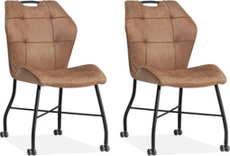 MX Sofa Eetkamerstoel Lee - Cognac (set van 2 stuks)