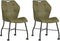 MX Sofa Eetkamerstoel Lee - Olijfgroen (set van 2 stuks)