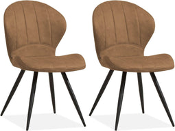 MX Sofa Eetkamerstoel Magic - Cognac (set van 2 stuks)