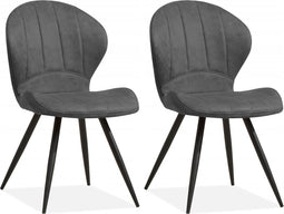 MX Sofa Eetkamerstoel Magic - Steel (set van 2 stuks)