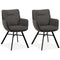 MX Sofa Eetkamerstoel Maisie - Antraciet (set van 2 stoelen)