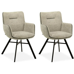 MX Sofa Eetkamerstoel Maisie - Beige (set van 2 stoelen)