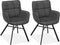 MX Sofa Eetkamerstoel Marcon - Antraciet (set van 2 stuks)