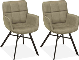 MX Sofa Eetkamerstoel Marcon - Thyme (set van 2 stuks)