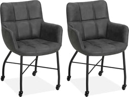 MX Sofa Eetkamerstoel Maud - Antraciet (set van 2 stuks)
