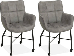 MX Sofa Eetkamerstoel Maud - Grey (set van 2 stuks)