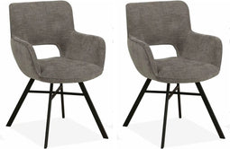 MX Sofa Eetkamerstoel Mercury - Ash (set van 2 stoelen)