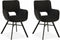 MX Sofa Eetkamerstoel Mercury - Black (set van 2 stoelen)
