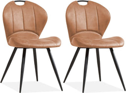 MX Sofa Eetkamerstoel Miracle - Cognac (set van 2 stuks)