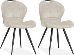 MX Sofa Eetkamerstoel Miracle - Sand (set van 2 stuks)
