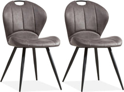 MX Sofa Eetkamerstoel Miracle - Steel (set van 2 stuks)
