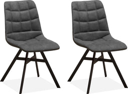 MX Sofa Eetkamerstoel Nynke - Antraciet (set van 2 stoelen)