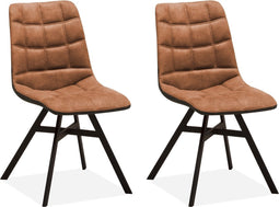 MX Sofa Eetkamerstoel Nynke - Cognac (set van 2 stoelen)