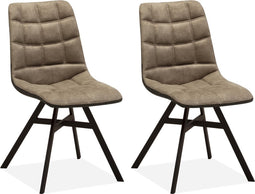 MX Sofa Eetkamerstoel Nynke - Taupe (set van 2 stoelen)