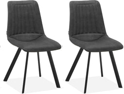 MX Sofa Eetkamerstoel Pluto - Antraciet (set van 2 stuks)