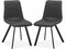 MX Sofa Eetkamerstoel Pluto - Antraciet (set van 2 stuks)