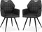 MX Sofa Eetkamerstoel Puck - Antraciet (set van 2 stoelen)