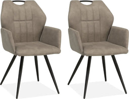 MX Sofa Eetkamerstoel Puck - Clay (set van 2 stoelen)