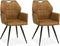 MX Sofa Eetkamerstoel Puck - Cognac (set van 2 stoelen)