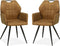 MX Sofa Eetkamerstoel Puck - Cognac (set van 2 stoelen)