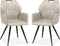 MX Sofa Eetkamerstoel Puck - Sand (set van 2 stoelen)