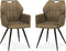 MX Sofa Eetkamerstoel Puck - Taupe (set van 2 stoelen)