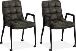 MX Sofa Eetkamerstoel Ryan - Antraciet (set van 2 stoelen)