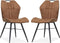 MX Sofa Eetkamerstoel Scala luxor kleur: Cognac (set van 2 stoelen)