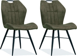 MX Sofa Eetkamerstoel Scala luxor kleur: Moss (set van 2 stoelen)