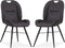 MX Sofa Eetkamerstoel Shelton - Antraciet (set van 2 stoelen)