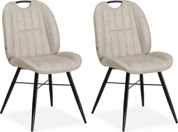MX Sofa Eetkamerstoel Shelton - Sand (set van 2 stoelen)