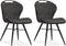 MX Sofa Eetkamerstoel Splash luxor - kleur: Antraciet (set van 2 stoelen)