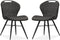 MX Sofa Eetkamerstoel Splash luxor - kleur: Antraciet (set van 2 stoelen)