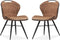 MX Sofa Eetkamerstoel Splash luxor - kleur: Cognac (set van 2 stoelen)