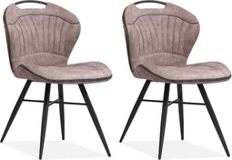 MX Sofa Eetkamerstoel Splash Luxor - Kleur: Liver (set van 2 stoelen)