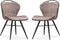 MX Sofa Eetkamerstoel Splash Luxor - Kleur: Liver (set van 2 stoelen)