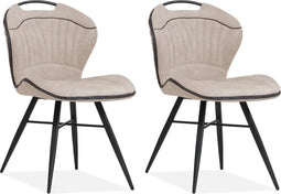 MX Sofa Eetkamerstoel Splash luxor - kleur: Sand (set van 2 stoelen)