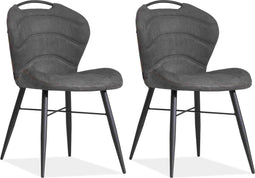 MX Sofa Eetkamerstoel Talent luxor - kleur Antraciet (set van 2 stoelen)
