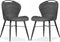 MX Sofa Eetkamerstoel Talent luxor - kleur Antraciet (set van 2 stoelen)