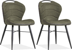 MX Sofa Eetkamerstoel Talent luxor kleur: Moss (set van 2 stoelen)