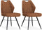 MX Sofa Eetkamerstoel Torro luxor kleur: Cognac (set van 2 stoelen)