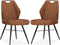 MX Sofa Eetkamerstoel Torro luxor kleur: Cognac (set van 2 stoelen)
