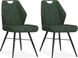MX Sofa Eetkamerstoel Torro luxor kleur: Mosgroen (set van 2 stoelen)