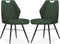 MX Sofa Eetkamerstoel Torro luxor kleur: Mosgroen (set van 2 stoelen)