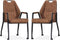 MX Sofa Stoel Axa met wielen - Cognac - set van 2 stuks