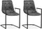 MX Sofa Stoel Condor met armleuning en freeswing onderstel kleur Antraciet - set van 2 stoelen