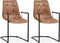 MX Sofa Stoel Condor met armleuning freeswing poot kleur Cognac - set van 2 stoelen