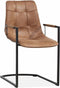 MX Sofa Stoel Condor met armleuning freeswing poot kleur Cognac - set van 2 stoelen