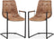 MX Sofa Stoel Condor met armleuning freeswing poot kleur Cognac - set van 2 stoelen